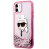 Karl Lagerfeld KLHCN61LNKHCP Hardcase per iPhone 11/XR, rosa, Glitter Karl Head
