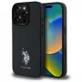U.S. POLO ASSN. retro in pelle con ricamo per iPhone 15 Pro Max 6,7 inch nero