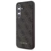 Guess 4G Metal Gold Logo cover posteriore per Samsung Galaxy S24 FE, marrone