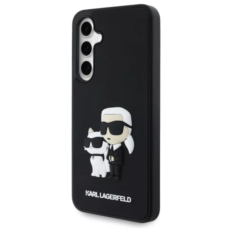 Karl Lagerfeld KLHCS24FE3DRKCNK S24 FE S721 nero/nero hardcase 3D Rubber Karl&Choupette