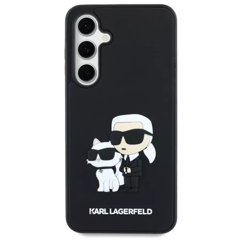 Karl Lagerfeld KLHCS24FE3DRKCNK S24 FE S721 nero/nero hardcase 3D Rubber Karl&Choupette