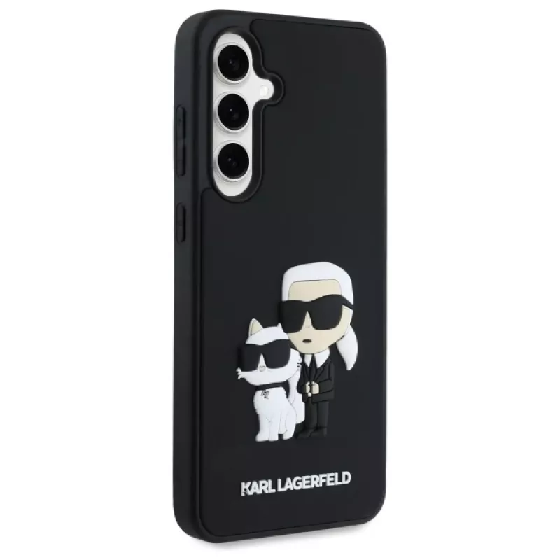 Karl Lagerfeld KLHCS24FE3DRKCNK S24 FE S721 nero/nero hardcase 3D Rubber Karl&Choupette