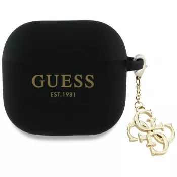 Guess Silicone 4G Charm Case per AirPods 4 - nero