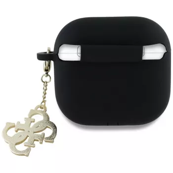 Guess Silicone 4G Charm Case per AirPods 4 - nero
