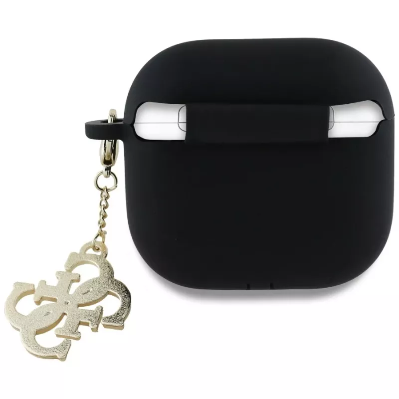 Guess Silicone 4G Charm Case per AirPods 4 - nero
