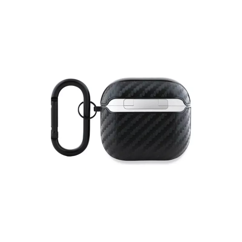 BMW BMA4CMPUCA Custodia nera in PU Carbon M Collection per AirPods 4
