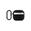 BMW BMA4SSLBK Custodia nera in vera pelle con logo argento per AirPods 4