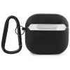 Mercedes-Benz MEA4CSLBK Custodia per AirPods 4 in pelle nera con logo in metallo