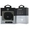 Mercedes-Benz MEA4CSLBK Custodia per AirPods 4 in pelle nera con logo in metallo