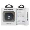 Karl Lagerfeld KLA4RUNCHK Custodia nera in silicone con testa Choupette 3D per AirPods 4