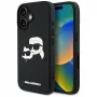 KARL LAGERFELD HC Custodia in gomma 3D DoubleHeads per iPhone 16, nera