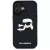 KARL LAGERFELD HC Custodia in gomma 3D DoubleHeads per iPhone 16, nera