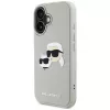 KARL LAGERFELD HC Custodia in gomma 3D DoubleHeads per Apple iPhone 16 - beige