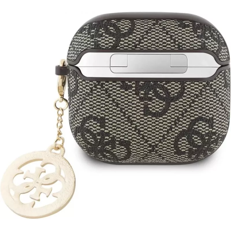 Guess 4G Strass Charm Custodia protettiva per Apple AirPods 4, marrone