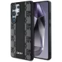DKNY Custodia in pelle Checkered Pattern MagSafe per Samsung Galaxy S25 Ultra nera