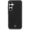 MERCEDES-BENZ Custodia Mercedes Leather Debossed Lines MagSafe per Samsung Galaxy S25+ nera