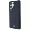 Mercedes-Benz Custodia in pelle con linee in rilievo MagSafe per Samsung Galaxy S25 Ultra - blu