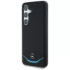MERCEDES-BENZ Custodia Mercedes Leather Contrasted Blue Horizontal Curve MagSafe per Samsung Galaxy S25 nera
