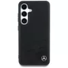 MERCEDES-BENZ Custodia Mercedes Leather Horizontal Debossed Curves MagSafe per Samsung Galaxy S25 nera