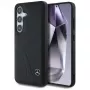 MERCEDES-BENZ Custodia in pelle con cuciture curve per Samsung Galaxy S25 nera