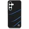MERCEDES-BENZ Silicone Contrasted Curves Custodia MagSafe per Samsung Galaxy S25, nera