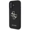 Guess Grained Big 4G Logo Small Classic Logo Custodia per iPhone 16 (nera)