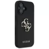 Guess Grained Big 4G Logo Small Classic Logo Custodia per iPhone 16 (nera)