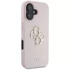Guess Grained Big 4G Logo Small Classic Logo Cover posteriore per Apple iPhone 16 - rosa