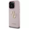 Guess Grained Big 4G Logo Small Classic Logo Cover posteriore per Apple iPhone 16 Pro (rosa)