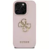 Guess Grained Big 4G Logo Small Classic Logo Cover posteriore per Apple iPhone 16 Pro (rosa)