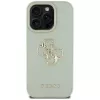Guess Grained Big 4G Logo Small Classic Logo Cover posteriore per Apple iPhone 16 Pro - verde