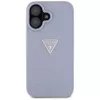 Guess Hot Stamp 4G Pattern Triangle Metal Logo Custodia per iPhone 16 (lilla)