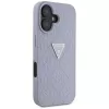 Guess Hot Stamp 4G Pattern Triangle Metal Logo Custodia per iPhone 16 (lilla)