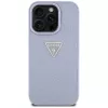 Guess Hot Stamp 4G Pattern Triangle Metal Logo Custodia per iPhone 16 Pro Max (lilla)