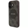 Guess 4G Circle Classic Logo Custodia MagSafe per iPhone 16, marrone