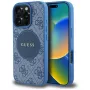Guess 4G Circle Classic Logo MagSafe Cover per iPhone 16 Pro blu