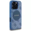 Guess 4G Circle Classic Logo MagSafe Cover per iPhone 16 Pro Max, blu