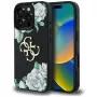 Guess Grained Roses Big 4G Logo Cover per Apple iPhone 16 Pro, nero