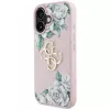 Guess Grained Roses Big 4G Logo Cover per Apple iPhone 16 - rosa