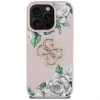 Guess Grained Roses Big 4G Logo Cover per Apple iPhone 16 Pro, rosa