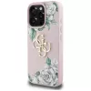 Guess Grained Roses Big 4G Logo Cover per iPhone 16 Pro Max - rosa