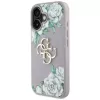Guess Grained Roses Big 4G Logo Cover per Apple iPhone 16 - viola