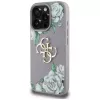 Guess Grained Roses Big 4G Logo Cover per Apple iPhone 16 Pro Max - viola