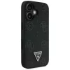 Guess Grained Hot Stamp Peony Triangle Logo MagSafe Cover per iPhone 16 (nero)