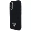Guess Denim Triangle Logo MagSafe Cover per iPhone 16 nero