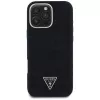 Guess Denim Triangle Logo MagSafe Cover per Apple iPhone 16 Pro, nero