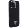 Guess Denim Triangle Logo MagSafe Cover per Apple iPhone 16 Pro Max, nero