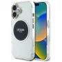 Guess IML Metal Colored Circle Classic Logo MagSafe Cover per iPhone 16 (nero)