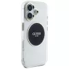 Guess IML Metal Colored Circle Classic Logo MagSafe Cover per iPhone 16 (nero)