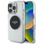 Guess IML Metal Colored Circle Classic Logo MagSafe Cover per iPhone 16 Pro (nero)